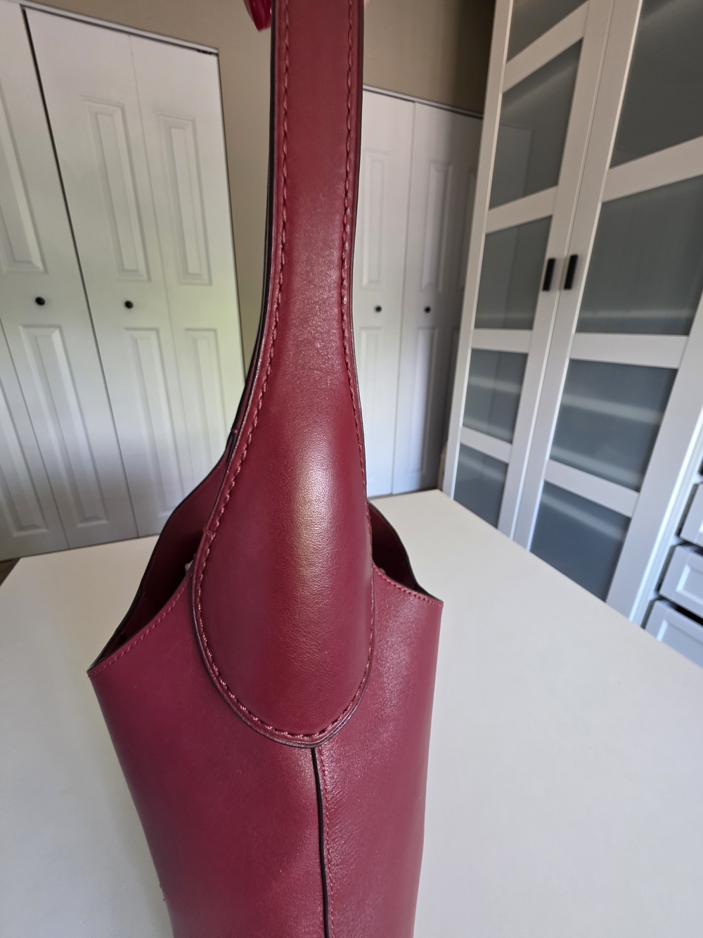 Coach Brooklyn 28 Leather Shoulder Hobo Bag In Ruby - Picture 10 of 16